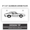 2" X 4" Aluminum License Plate  Thumbnail