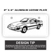 2" X 4" Aluminum License Plate  Thumbnail