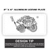 2" X 4" Aluminum License Plate  Thumbnail