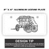 2" X 4" Aluminum License Plate  Thumbnail