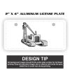 2" X 4" Aluminum License Plate  Thumbnail