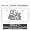 2" X 4" Aluminum License Plate  Thumbnail