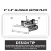 2" X 4" Aluminum License Plate  Thumbnail
