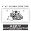 2" X 4" Aluminum License Plate  Thumbnail