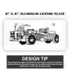 2" X 4" Aluminum License Plate  Thumbnail