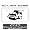 2" X 4" Aluminum License Plate  Thumbnail