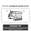 2" X 4" Aluminum License Plate  Thumbnail