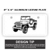 2" X 4" Aluminum License Plate  Thumbnail