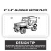 2" X 4" Aluminum License Plate  Thumbnail