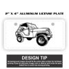 2" X 4" Aluminum License Plate  Thumbnail