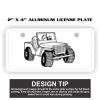 2" X 4" Aluminum License Plate  Thumbnail