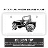 2" X 4" Aluminum License Plate  Thumbnail