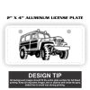 2" X 4" Aluminum License Plate  Thumbnail