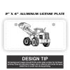 2" X 4" Aluminum License Plate  Thumbnail