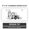 2" X 4" Aluminum License Plate  Thumbnail