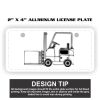 2" X 4" Aluminum License Plate  Thumbnail