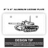 2" X 4" Aluminum License Plate  Thumbnail