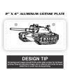 2" X 4" Aluminum License Plate  Thumbnail