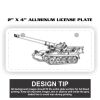 2" X 4" Aluminum License Plate  Thumbnail
