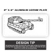 2" X 4" Aluminum License Plate  Thumbnail