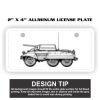 2" X 4" Aluminum License Plate  Thumbnail