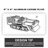 2" X 4" Aluminum License Plate  Thumbnail