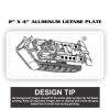 2" X 4" Aluminum License Plate  Thumbnail