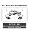 2" X 4" Aluminum License Plate  Thumbnail