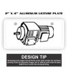 2" X 4" Aluminum License Plate  Thumbnail