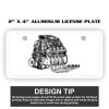 2" X 4" Aluminum License Plate  Thumbnail
