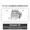 2" X 4" Aluminum License Plate  Thumbnail