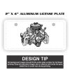 2" X 4" Aluminum License Plate  Thumbnail