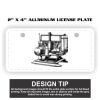 2" X 4" Aluminum License Plate  Thumbnail