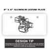 2" X 4" Aluminum License Plate  Thumbnail