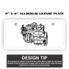 2" X 4" Aluminum License Plate  Thumbnail