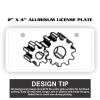 2" X 4" Aluminum License Plate  Thumbnail