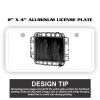 2" X 4" Aluminum License Plate  Thumbnail