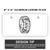 2" X 4" Aluminum License Plate  Thumbnail