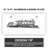 2" X 4" Aluminum License Plate  Thumbnail