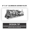 2" X 4" Aluminum License Plate  Thumbnail