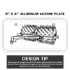 2" X 4" Aluminum License Plate  Thumbnail