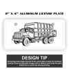 2" X 4" Aluminum License Plate  Thumbnail