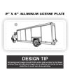 2" X 4" Aluminum License Plate  Thumbnail