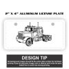 2" X 4" Aluminum License Plate  Thumbnail