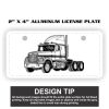 2" X 4" Aluminum License Plate  Thumbnail