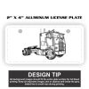 2" X 4" Aluminum License Plate  Thumbnail