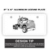 2" X 4" Aluminum License Plate  Thumbnail