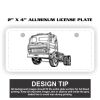 2" X 4" Aluminum License Plate  Thumbnail