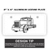 2" X 4" Aluminum License Plate  Thumbnail