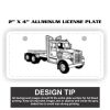 2" X 4" Aluminum License Plate  Thumbnail